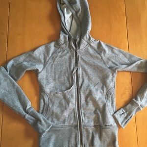 Patagonia small gray zip up hoodie thumb holes